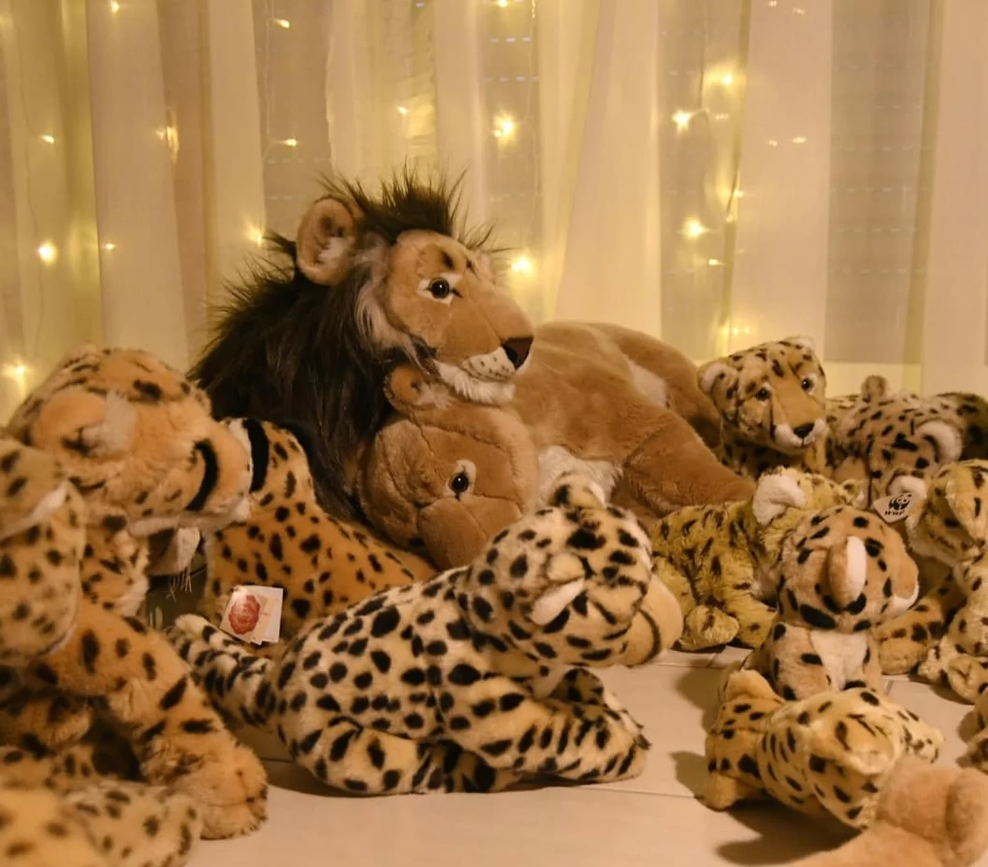 Photo by Juba Gepard on October 12, 2025. May be an image of snow leopard, big cat, toy and text.