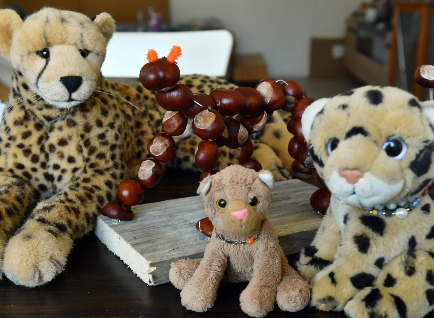 Photo by Juba Gepard on October 14, 2025. May be an image of cheetah, snow leopard, big cat, serval, toy and text.